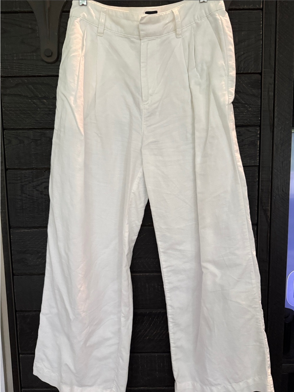Gap women’s 6P White Wide-Leg Linen Blend Pants